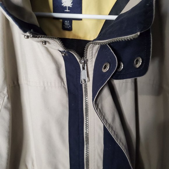 Roundtree & Yorke Beige All Weather Jacket w/ Hood, XL - Picture 2 of 11